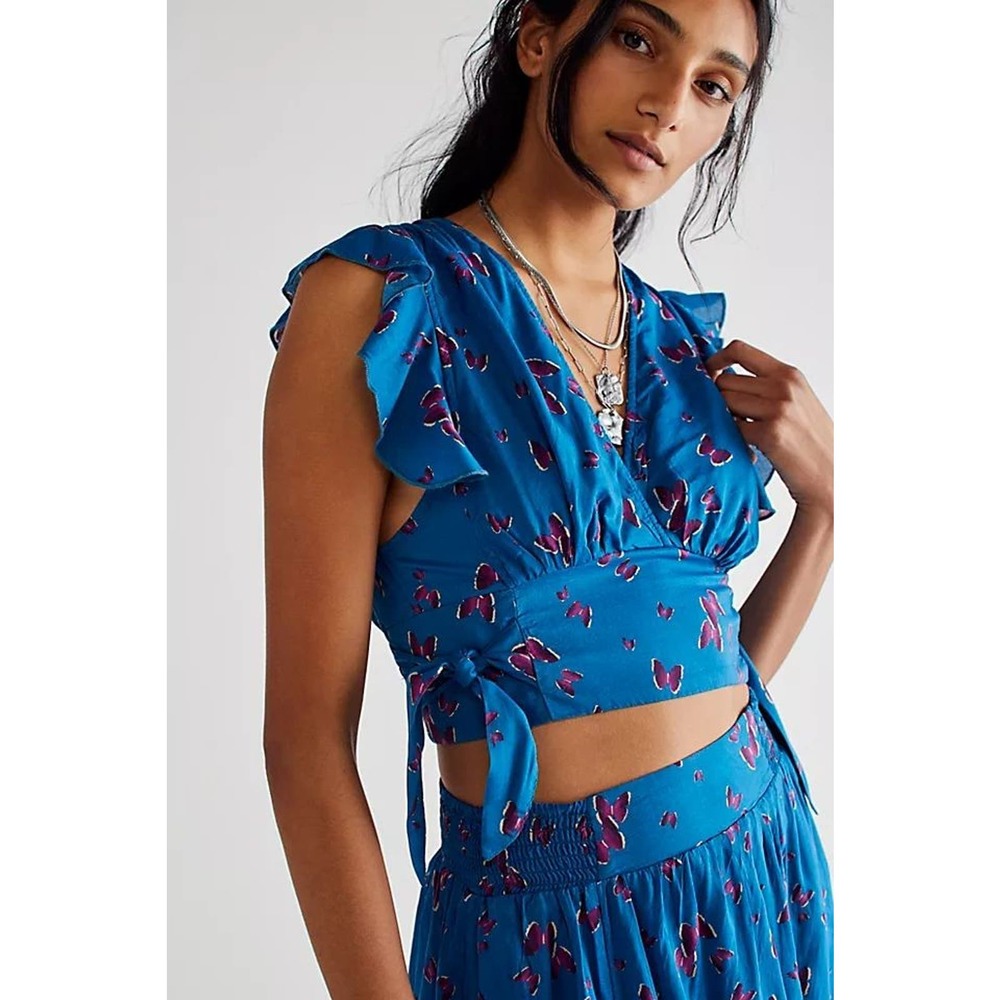Free People Blue Floral Midi Dress - Picture 3 of 4